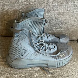 Women’s 12 Under Armour Volleyball Charcoal High-Top Sneakers